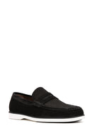 Erkek Siyah Nubuk Deri Casual Loafer | Derimod Erkek Siyah Nubuk Deri Casual Loafer | Derimod