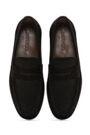 Erkek Siyah Nubuk Deri Casual Loafer | Derimod Erkek Siyah Nubuk Deri Casual Loafer | Derimod