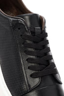 Erkek Siyah Bağcıklı Deri Sneaker | Derimod Erkek Siyah Bağcıklı Deri Sneaker | Derimod