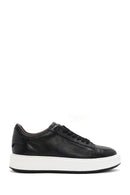 Erkek Siyah Bağcıklı Deri Sneaker | Derimod Erkek Siyah Bağcıklı Deri Sneaker | Derimod