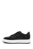 Erkek Siyah Bağcıklı Deri Sneaker | Derimod Erkek Siyah Bağcıklı Deri Sneaker | Derimod