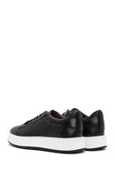 Erkek Siyah Bağcıklı Deri Sneaker | Derimod Erkek Siyah Bağcıklı Deri Sneaker | Derimod