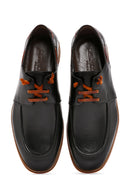 Derimod Black Men's Black Laced Leather Casual Shoes | Derimod Derimod Black Men's Black Laced Leather Casual Shoes | Derimod