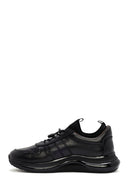 Men's Black Lace-up Thick-Sole Leather Sneaker | Derimod Men's Black Lace-up Thick-Sole Leather Sneaker | Derimod