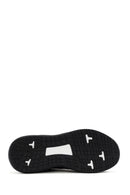 Men's Black Lace-up Thick-Sole Leather Sneaker | Derimod Men's Black Lace-up Thick-Sole Leather Sneaker | Derimod