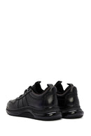 Men's Black Lace-up Thick-Sole Leather Sneaker | Derimod Men's Black Lace-up Thick-Sole Leather Sneaker | Derimod