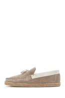Men's Beige Suede Leather Casual Loafer | Derimod Men's Beige Suede Leather Casual Loafer | Derimod