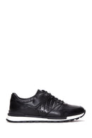 Erkek Siyah Bağcıklı Deri Casual Sneaker | Derimod Erkek Siyah Bağcıklı Deri Casual Sneaker | Derimod