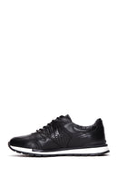 Erkek Siyah Bağcıklı Deri Casual Sneaker | Derimod Erkek Siyah Bağcıklı Deri Casual Sneaker | Derimod