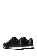 Erkek Siyah Bağcıklı Deri Casual Sneaker | Derimod Erkek Siyah Bağcıklı Deri Casual Sneaker | Derimod