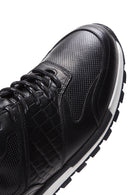 Erkek Siyah Bağcıklı Deri Casual Sneaker | Derimod Erkek Siyah Bağcıklı Deri Casual Sneaker | Derimod
