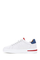 Men's White Lace-up Leather Sneaker | Derimod Men's White Lace-up Leather Sneaker | Derimod