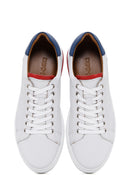 Men's White Lace-up Leather Sneaker | Derimod Men's White Lace-up Leather Sneaker | Derimod