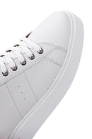 Men's White Lace-up Leather Sneaker | Derimod Men's White Lace-up Leather Sneaker | Derimod