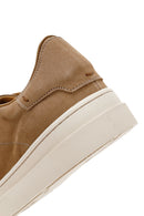 Erkek Bej Bağcıklı Nubuk Deri Sneaker | Derimod Erkek Bej Bağcıklı Nubuk Deri Sneaker | Derimod