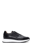 Men's Black Lace-Up Leather Casual Sneaker | Derimod Men's Black Lace-Up Leather Casual Sneaker | Derimod