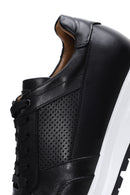 Men's Black Lace-Up Leather Casual Sneaker | Derimod Men's Black Lace-Up Leather Casual Sneaker | Derimod