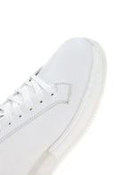 Erkek Beyaz Kalın Tabanlı Deri Sneaker | Derimod Erkek Beyaz Kalın Tabanlı Deri Sneaker | Derimod