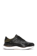 Men's Black Lace-up Thick-Sole Leather Casual Sneaker | Derimod Men's Black Lace-up Thick-Sole Leather Casual Sneaker | Derimod