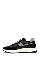 Erkek Siyah Bağcıklı Kalın Tabanlı Deri Sneaker | Derimod Erkek Siyah Bağcıklı Kalın Tabanlı Deri Sneaker | Derimod