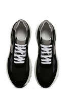 Erkek Siyah Bağcıklı Kalın Tabanlı Deri Sneaker | Derimod Erkek Siyah Bağcıklı Kalın Tabanlı Deri Sneaker | Derimod