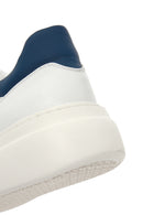 Erkek Beyaz Bağcıklı Kalın Tabanlı Deri Sneaker | Derimod Erkek Beyaz Bağcıklı Kalın Tabanlı Deri Sneaker | Derimod
