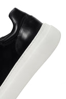 Erkek Siyah Bağcıklı Kalın Tabanlı Deri Sneaker | Derimod Erkek Siyah Bağcıklı Kalın Tabanlı Deri Sneaker | Derimod