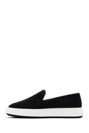 Men's Black Thick Soled Knit Leather Casual Loafer | Derimod Men's Black Thick Soled Knit Leather Casual Loafer | Derimod