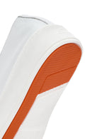 Erkek Beyaz Bağcıklı Deri Sneaker | Derimod Erkek Beyaz Bağcıklı Deri Sneaker | Derimod