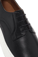 Erkek Siyah Bağcıklı Deri Sneaker | Derimod Erkek Siyah Bağcıklı Deri Sneaker | Derimod