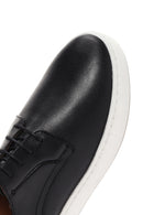 Erkek Siyah Bağcıklı Deri Sneaker | Derimod Erkek Siyah Bağcıklı Deri Sneaker | Derimod