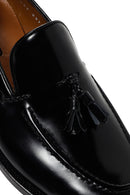 Men's Black Tasseled Leather Loafer | Derimod Men's Black Tasseled Leather Loafer | Derimod
