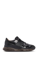 Men's Black Thick Sole Lace Up Leather Sneaker | Derimod Men's Black Thick Sole Lace Up Leather Sneaker | Derimod