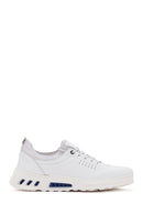 Erkek Beyaz Bağcıklı Deri Sneaker | Derimod Erkek Beyaz Bağcıklı Deri Sneaker | Derimod