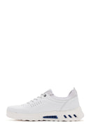 Erkek Beyaz Bağcıklı Deri Sneaker | Derimod Erkek Beyaz Bağcıklı Deri Sneaker | Derimod