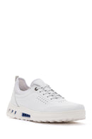 Erkek Beyaz Bağcıklı Deri Sneaker | Derimod Erkek Beyaz Bağcıklı Deri Sneaker | Derimod