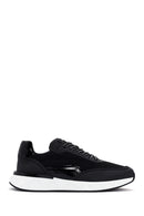 Erkek Siyah Bağcıklı Deri Sneaker | Derimod Erkek Siyah Bağcıklı Deri Sneaker | Derimod