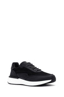Erkek Siyah Bağcıklı Deri Sneaker | Derimod Erkek Siyah Bağcıklı Deri Sneaker | Derimod