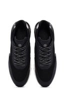 Erkek Siyah Bağcıklı Deri Sneaker | Derimod Erkek Siyah Bağcıklı Deri Sneaker | Derimod