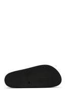 Men's Black Buckle Detailed Nubuck Leather Slippers | Derimod Men's Black Buckle Detailed Nubuck Leather Slippers | Derimod