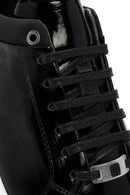 Erkek Siyah Bağcıklı Rugan Deri Sneaker | Derimod Erkek Siyah Bağcıklı Rugan Deri Sneaker | Derimod