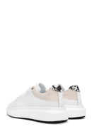 Erkek Beyaz Bağcıklı Deri Sneaker | Derimod Erkek Beyaz Bağcıklı Deri Sneaker | Derimod