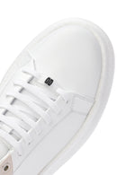 Erkek Beyaz Bağcıklı Deri Sneaker | Derimod Erkek Beyaz Bağcıklı Deri Sneaker | Derimod