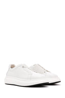 Men's White Leather Sneaker | Derimod Men's White Leather Sneaker | Derimod