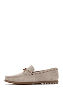 Erkek Bej Süet Deri Casual Loafer | Derimod Erkek Bej Süet Deri Casual Loafer | Derimod