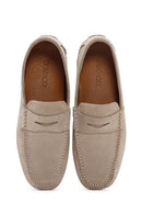 Men's Beige Suede Leather Loafer | Derimod Men's Beige Suede Leather Loafer | Derimod