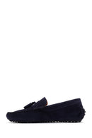 Men's Navy Blue Suede Leather Loafer | Derimod Men's Navy Blue Suede Leather Loafer | Derimod