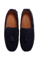 Men's Navy Blue Suede Leather Loafer | Derimod Men's Navy Blue Suede Leather Loafer | Derimod