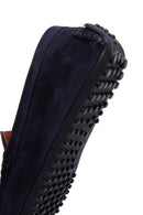 Men's Navy Blue Suede Leather Loafer | Derimod Men's Navy Blue Suede Leather Loafer | Derimod