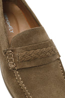 Derimod Fly Erkek Vizon Süet Deri Casual Loafer | Derimod Derimod Fly Erkek Vizon Süet Deri Casual Loafer | Derimod